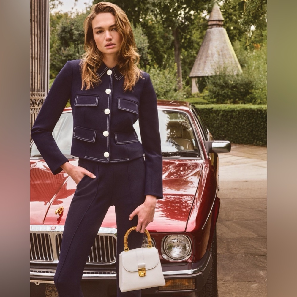 NWT $648 Veronica Beard Constantine Jacket In Navy
